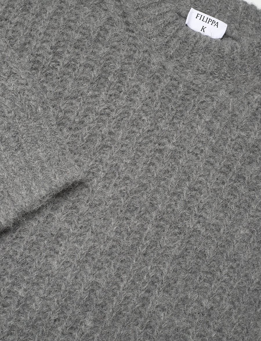 Filippa K - Soft Alpaca Sweater - pullover - grey melange - 2