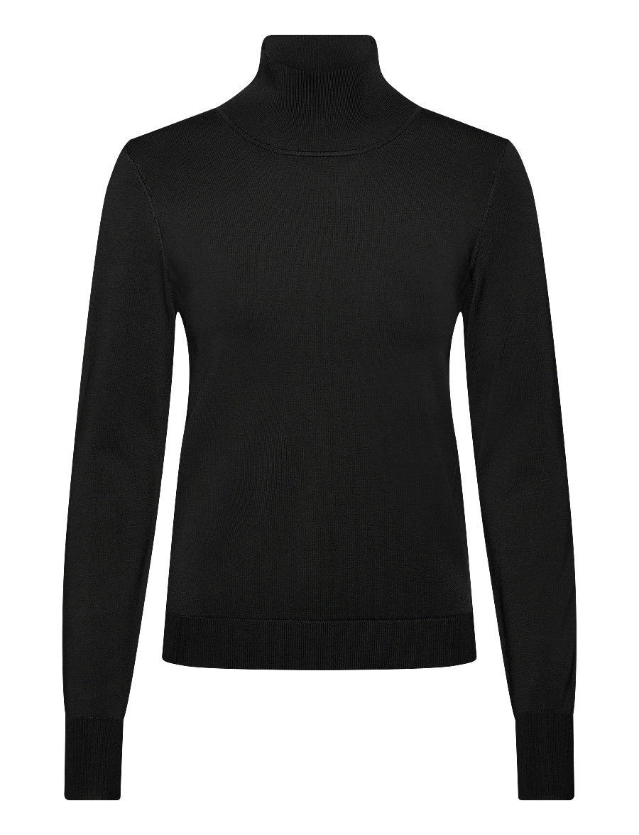 Filippa K - Glossy Knit Turtleneck Sweater - rullekraver - black - 0