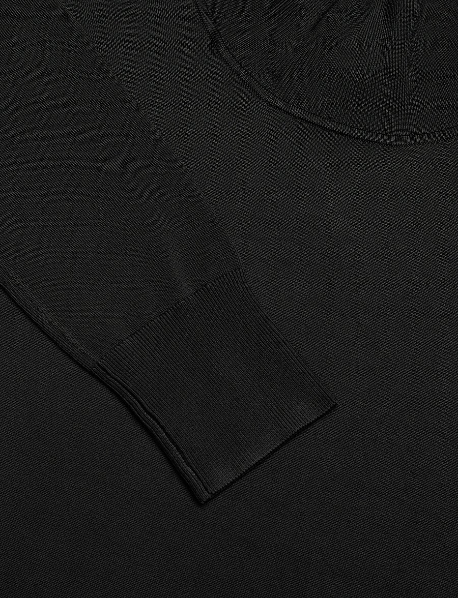 Filippa K - Glossy Knit Turtleneck Sweater - rullekraver - black - 2