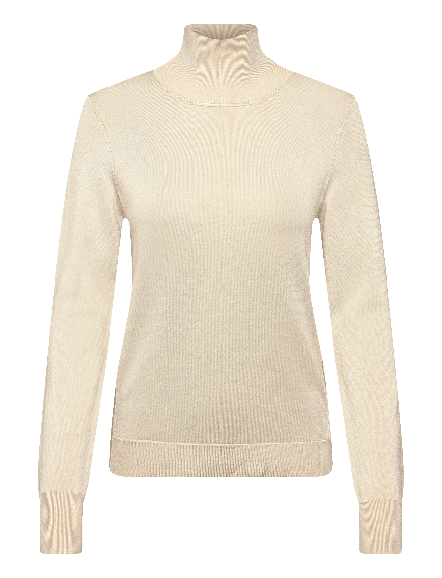 Filippa K - Glossy Knit Turtleneck Sweater - rollkragenpullover - cream white - 0
