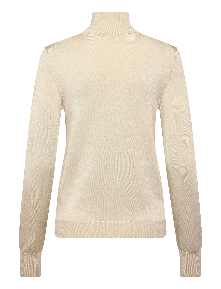 Filippa K - Glossy Knit Turtleneck Sweater - rollkragenpullover - cream white - 1