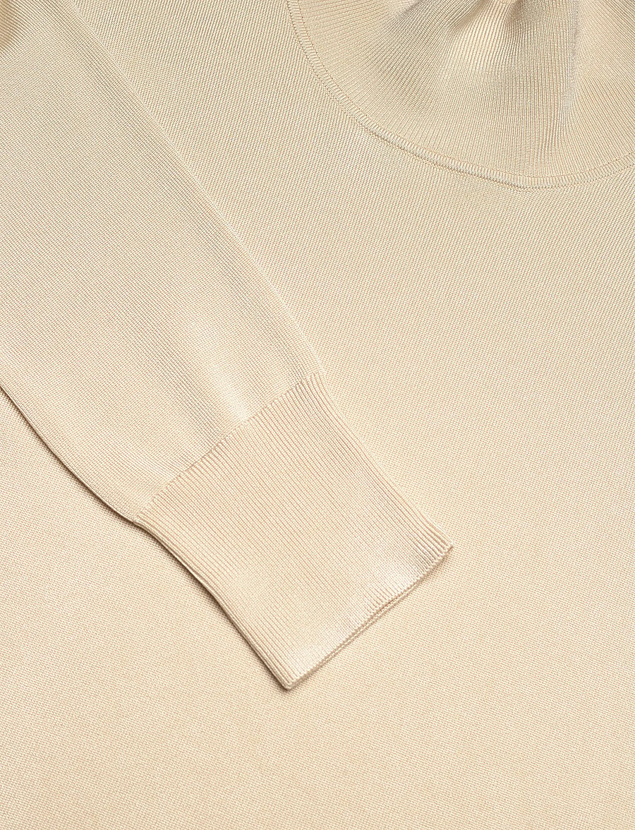 Filippa K - Glossy Knit Turtleneck Sweater - rollkragenpullover - cream white - 2