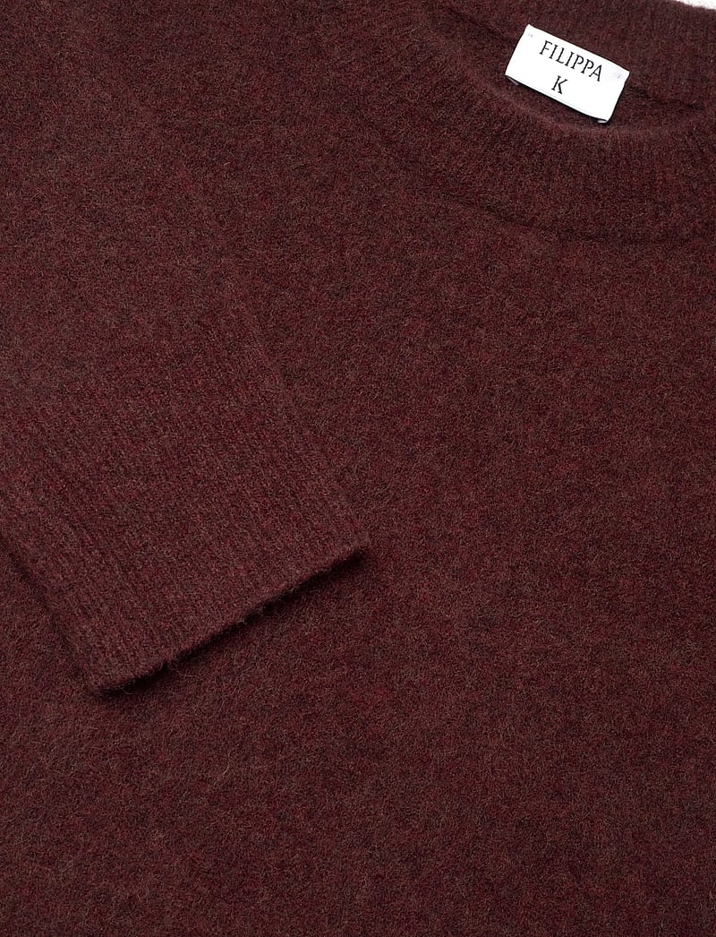 Filippa K - Wool Yak Crewneck Sweater - tröjor - burgundy - 2