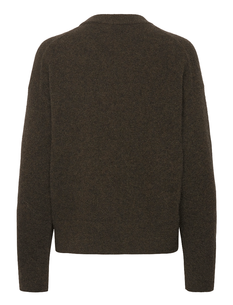 Filippa K - Wool Yak Crewneck Sweater - tröjor - dark khaki green - 1