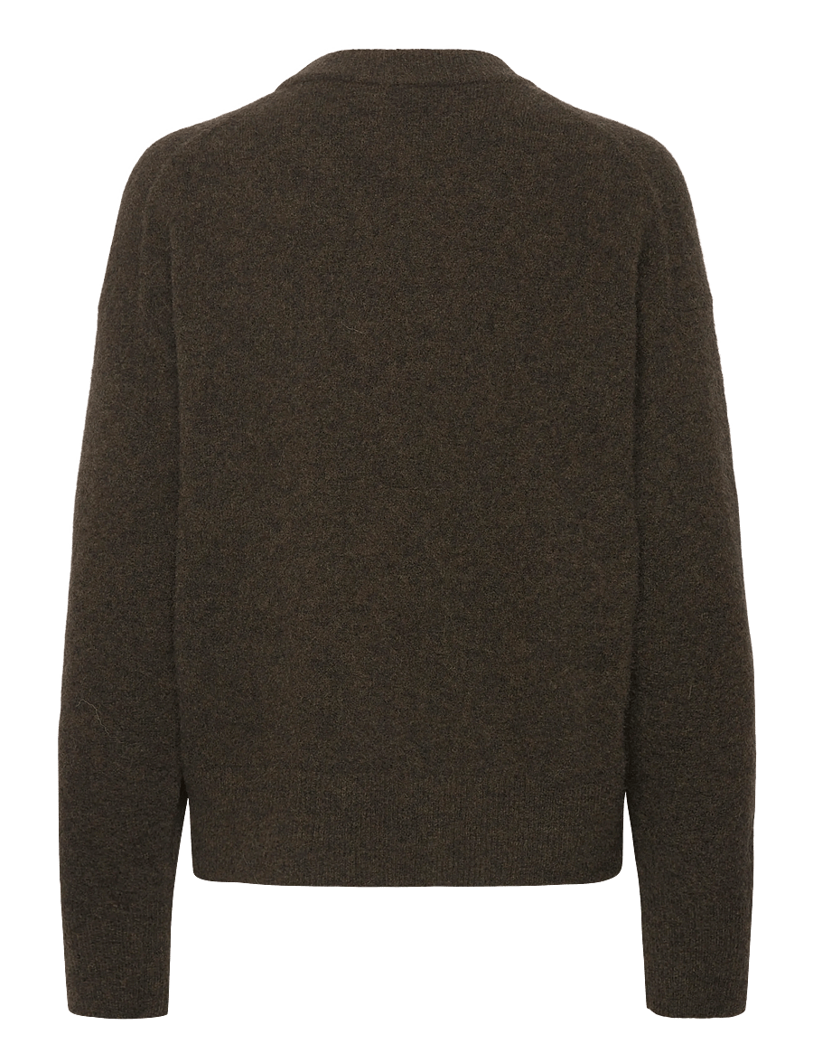 Filippa K - Wool Yak Crewneck Sweater - pullover - dark khaki green - 1