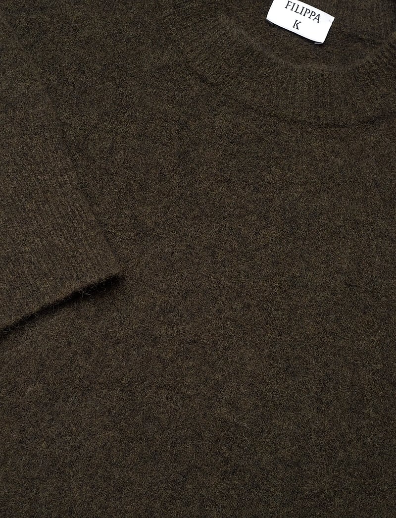 Filippa K - Wool Yak Crewneck Sweater - tröjor - dark khaki green - 2