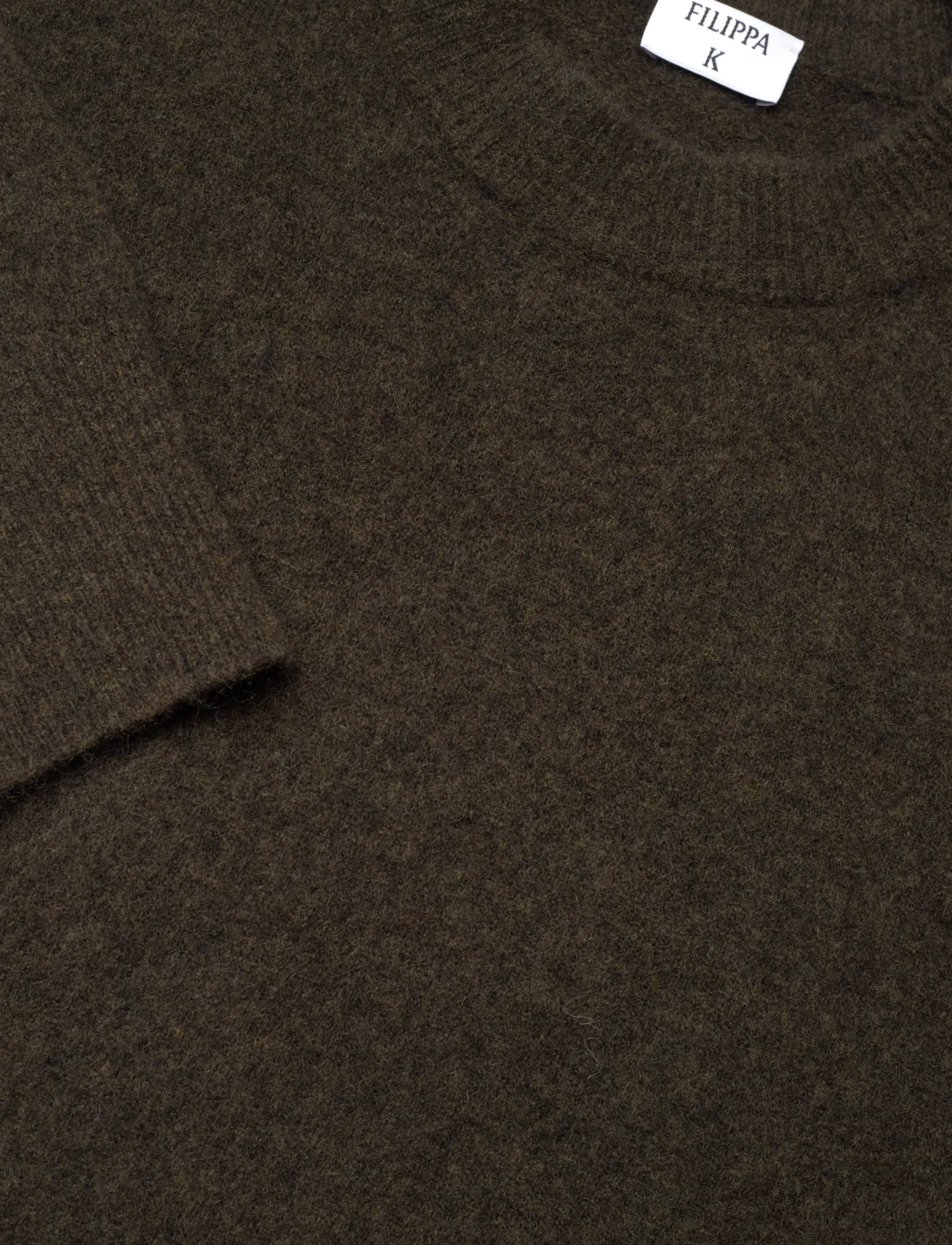 Filippa K - Wool Yak Crewneck Sweater - džemperi - dark khaki green - 2