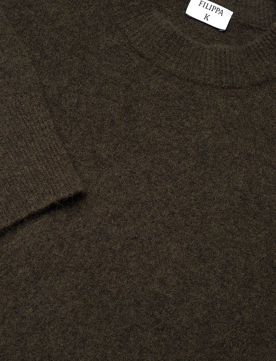 Filippa K - Wool Yak Crewneck Sweater - pullover - dark khaki green - 2