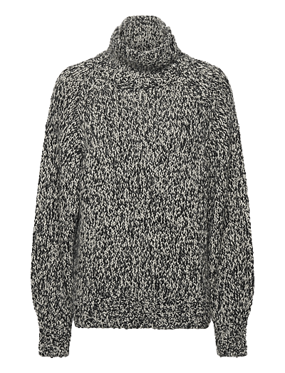 Filippa K Wool Alpaca Mouliné Sweater - Filippa K - BLACK / black
