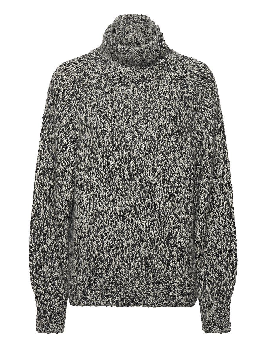 Filippa K - Wool Alpaca Mouliné Sweater - pulls - black - 0