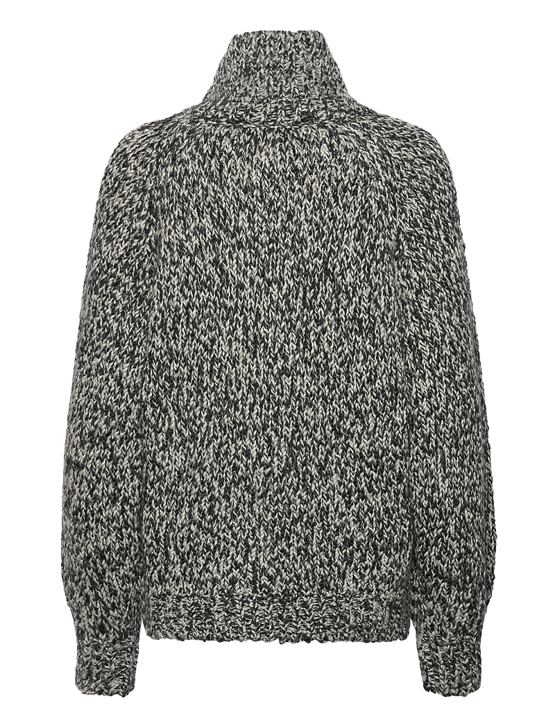 Filippa K - Wool Alpaca Mouliné Sweater - tröjor - black - 1