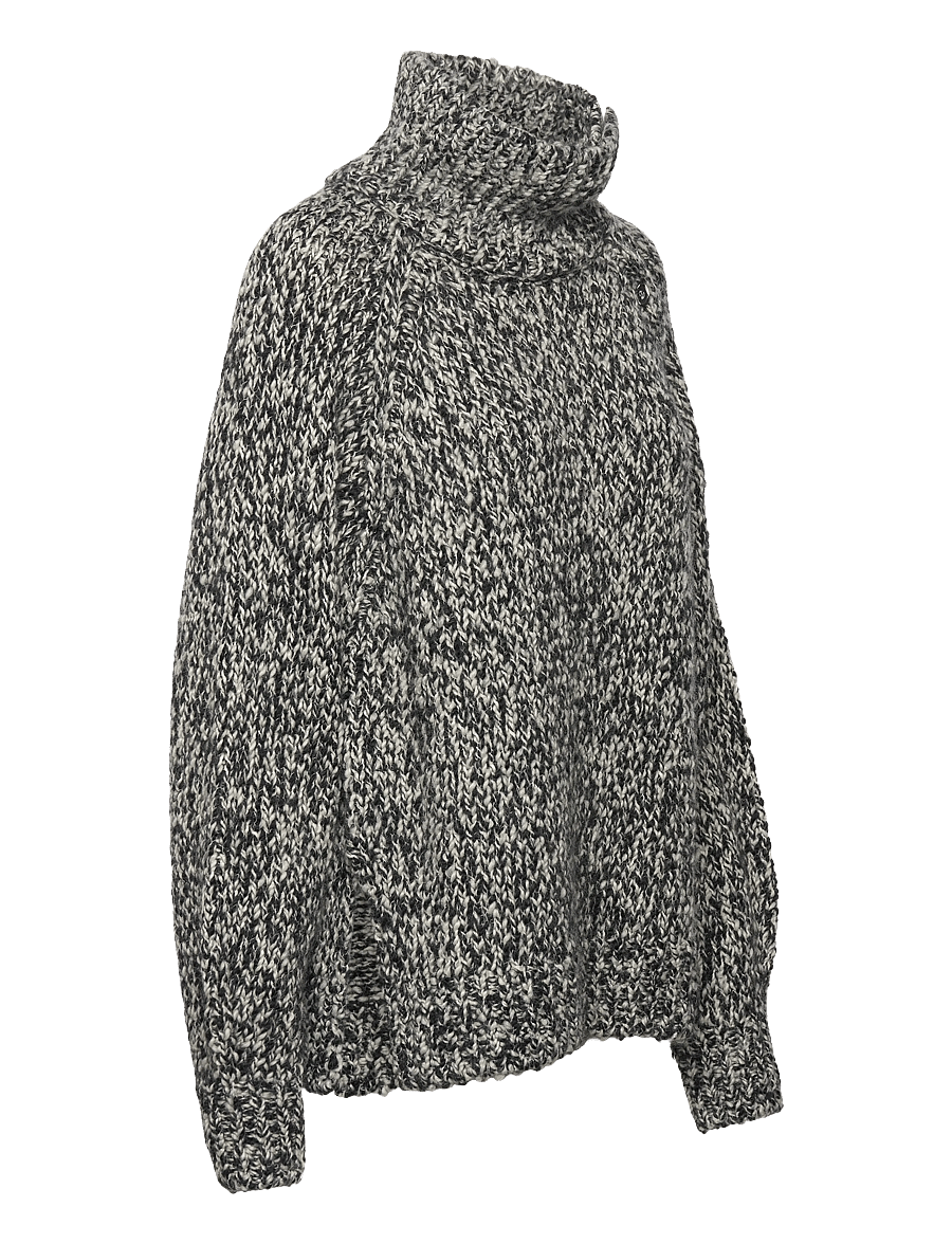 Filippa K - Wool Alpaca Mouliné Sweater - pulls - black - 2