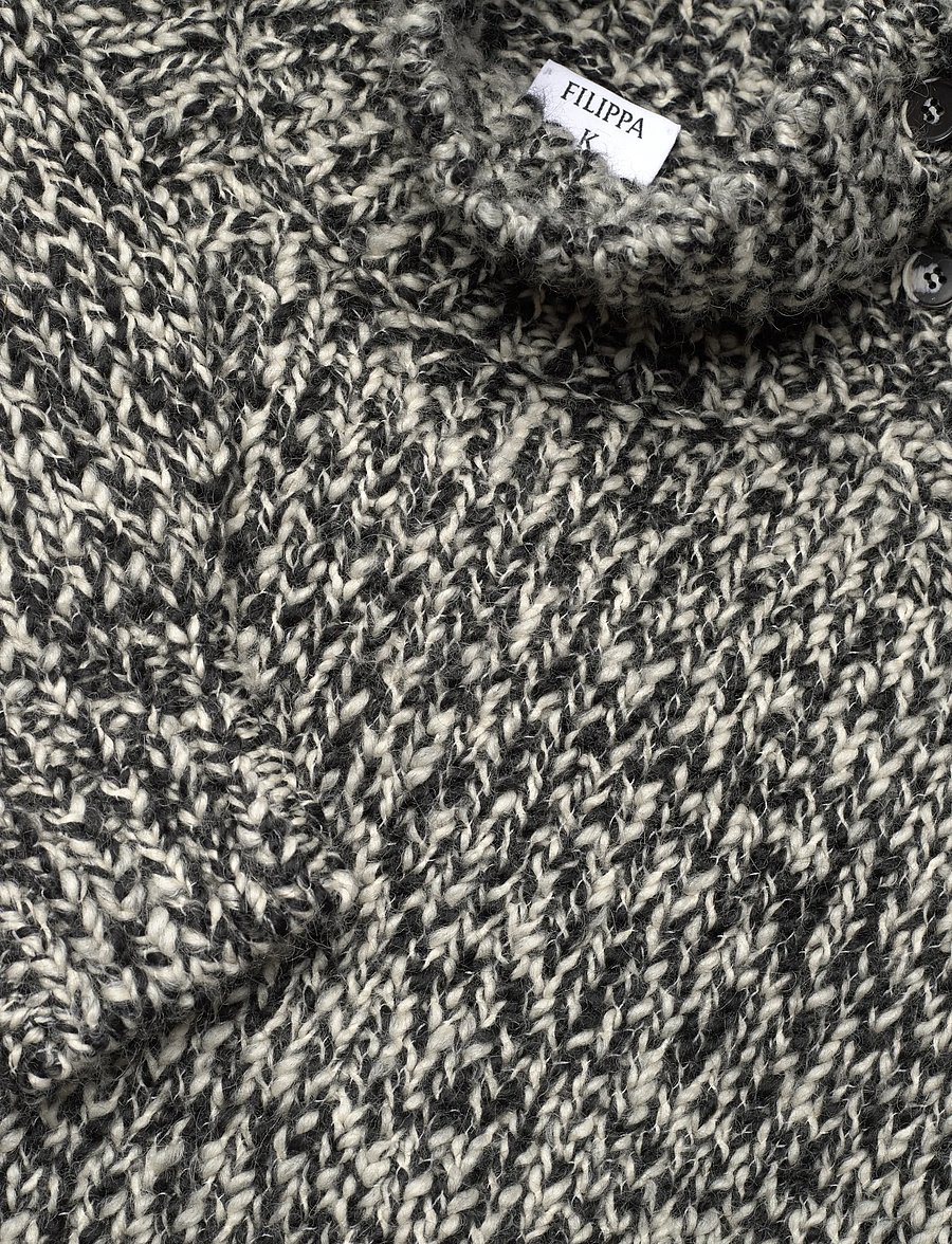 Filippa K - Wool Alpaca Mouliné Sweater - pulls - black - 4