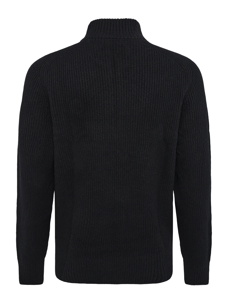 Filippa K - Wool Half Zip Sweater - pullover mit halbem reißverschluss - black - 1