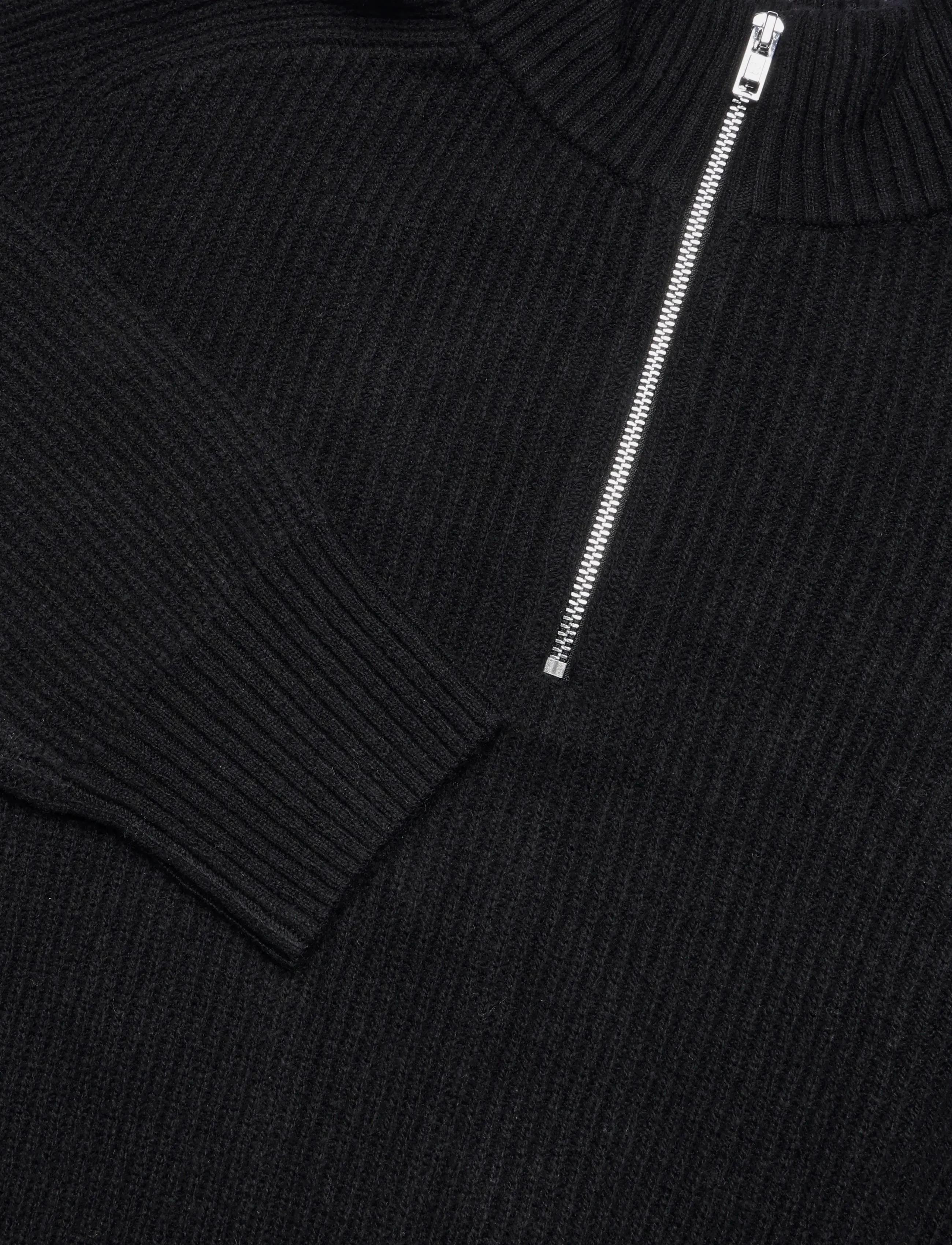 Filippa K - Wool Half Zip Sweater - pullover mit halbem reißverschluss - black - 2