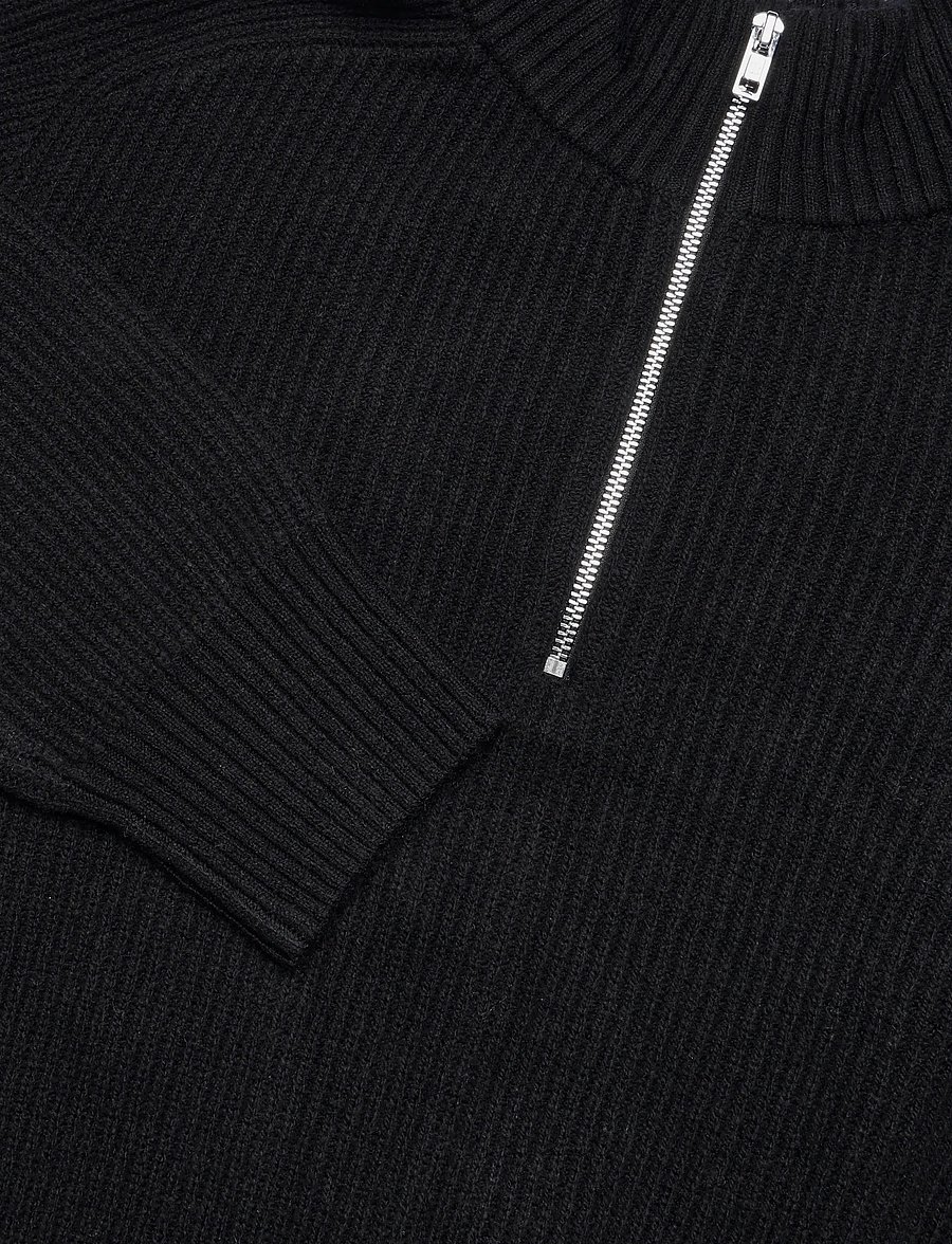 Filippa K - Wool Half Zip Sweater - pullover mit halbem reißverschluss - black - 2