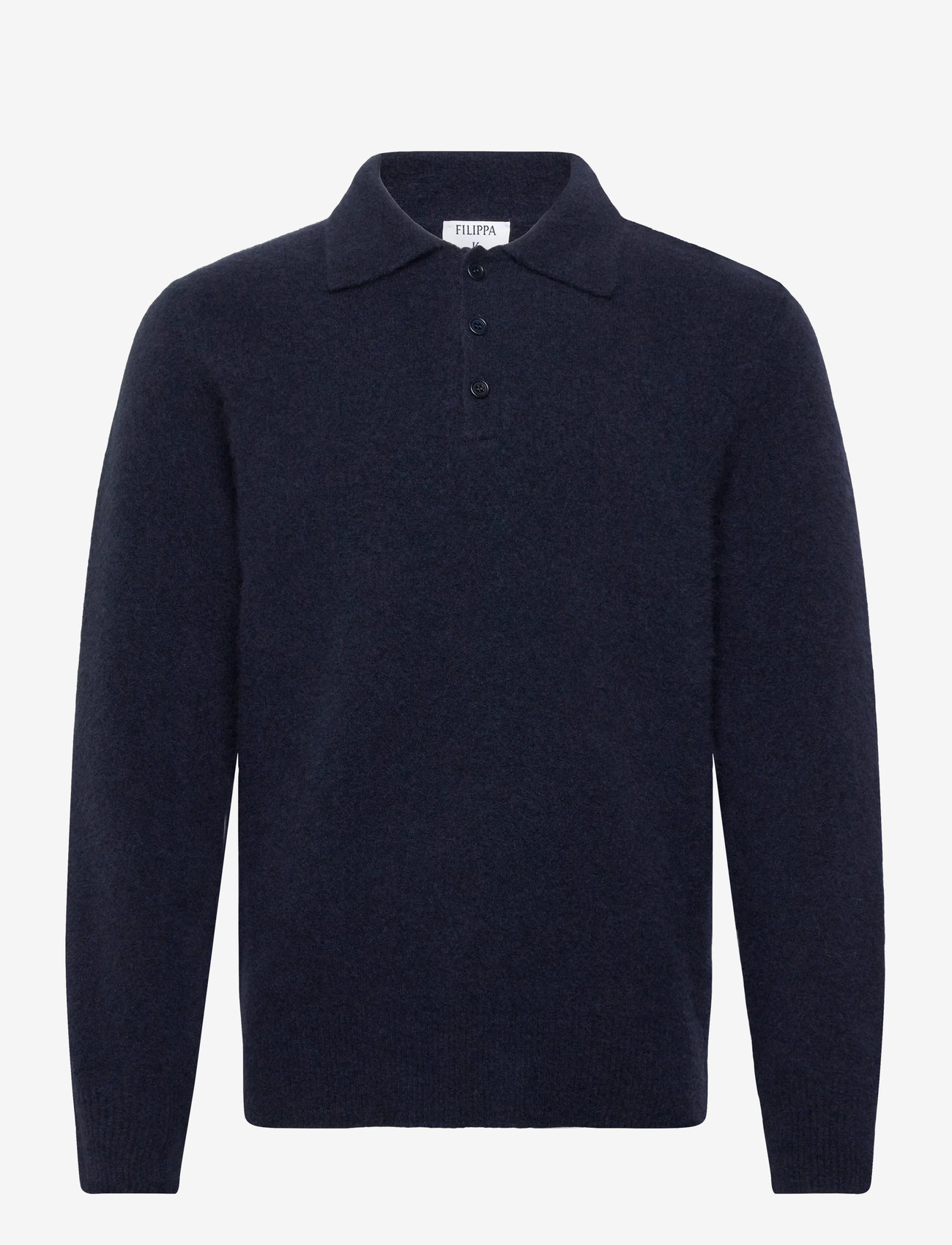 Filippa K - Yak Wool Polo Sweater - efterårstøj - navy - 0