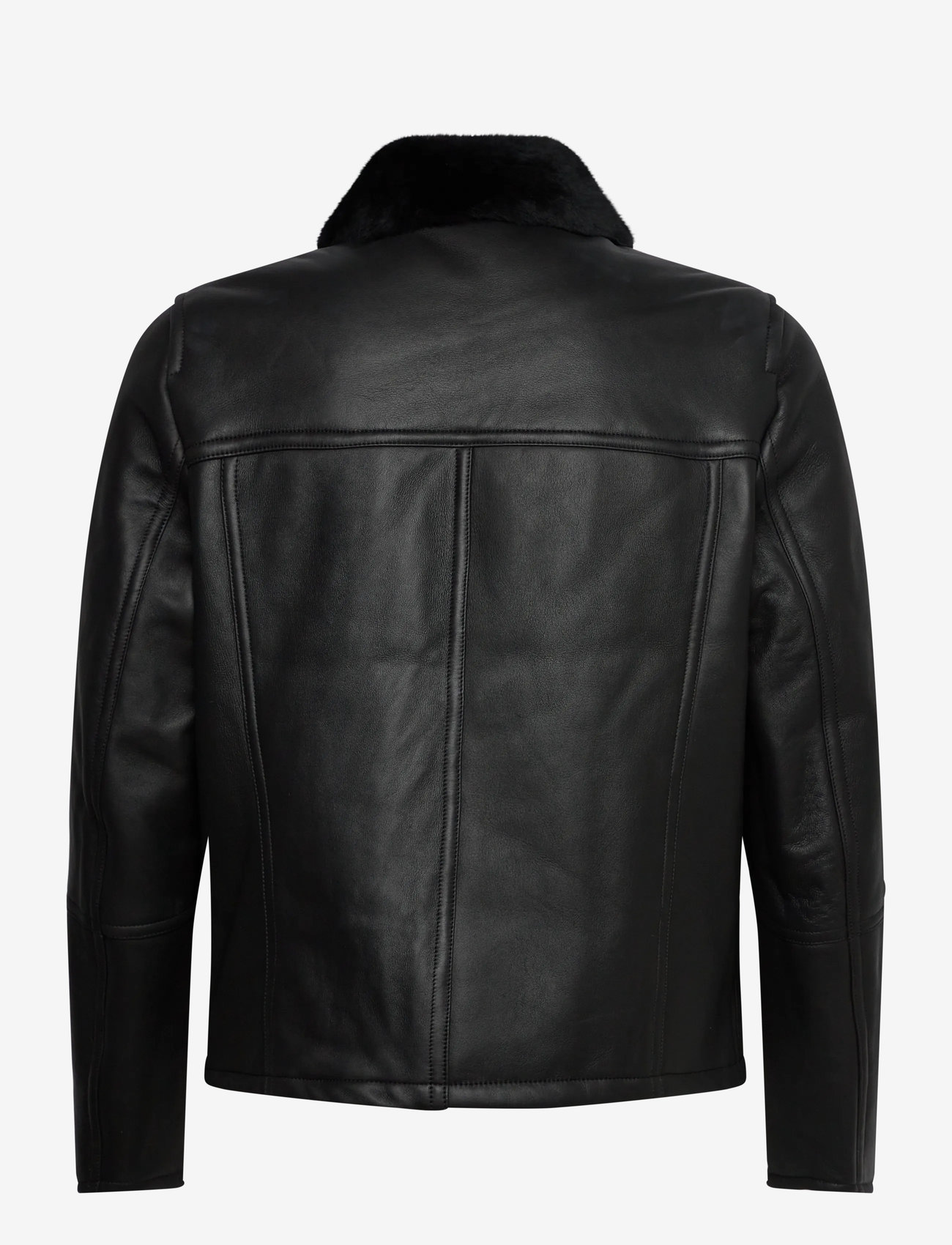 Filippa K - Shearling Leather Jacket - efterårsjakker - black - 1