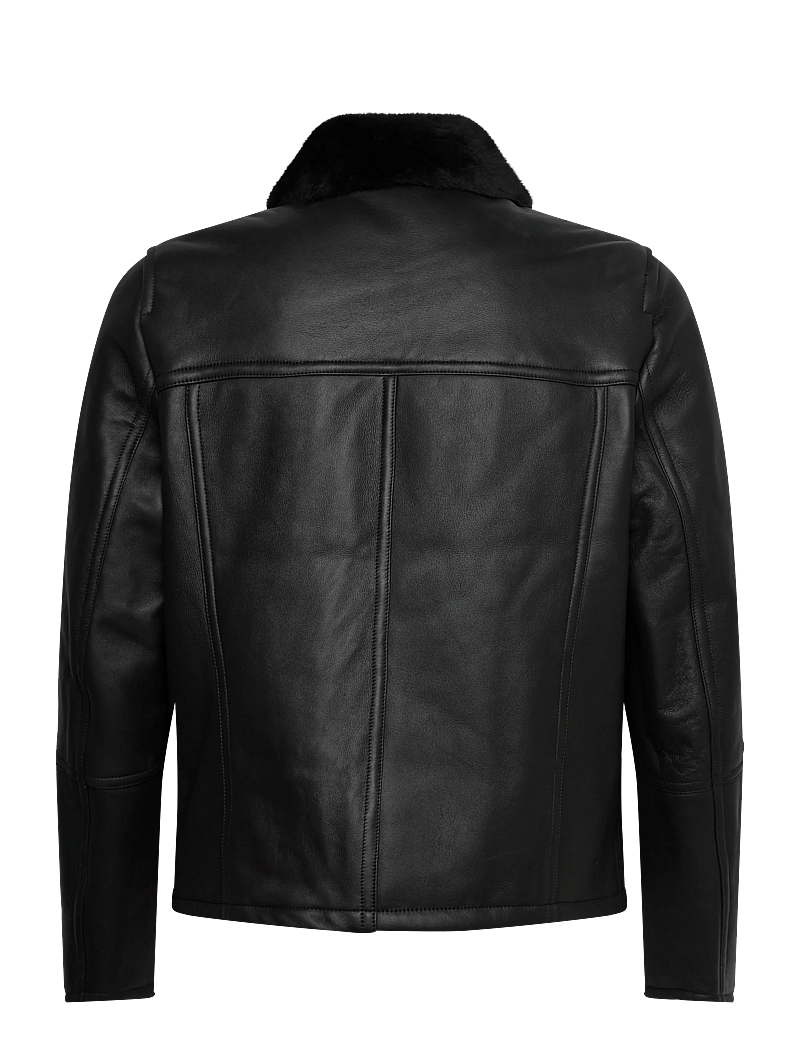 Filippa K - Shearling Leather Jacket - herbstjacken - black - 1