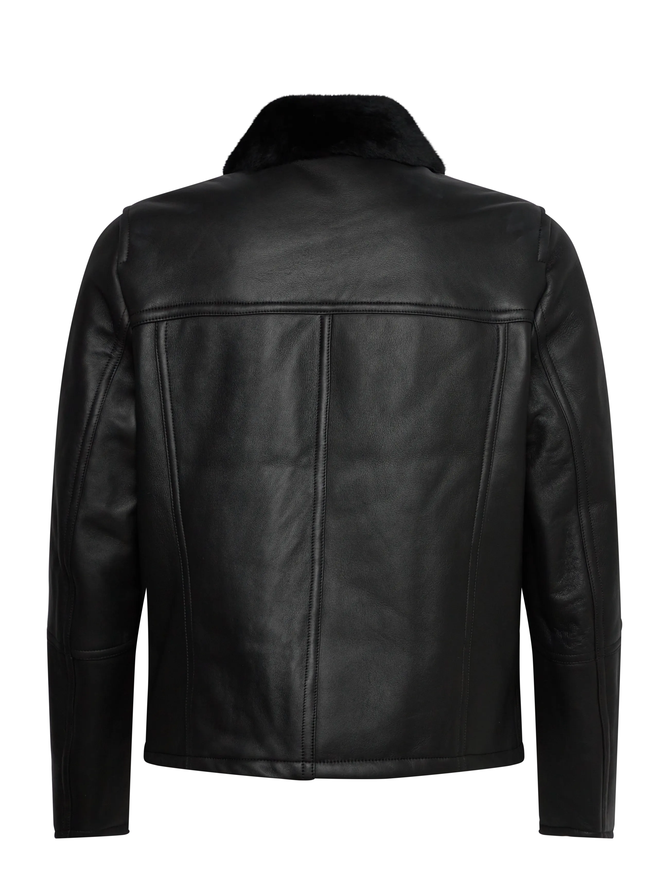 Filippa K - Shearling Leather Jacket - ytterkläder - black - 1