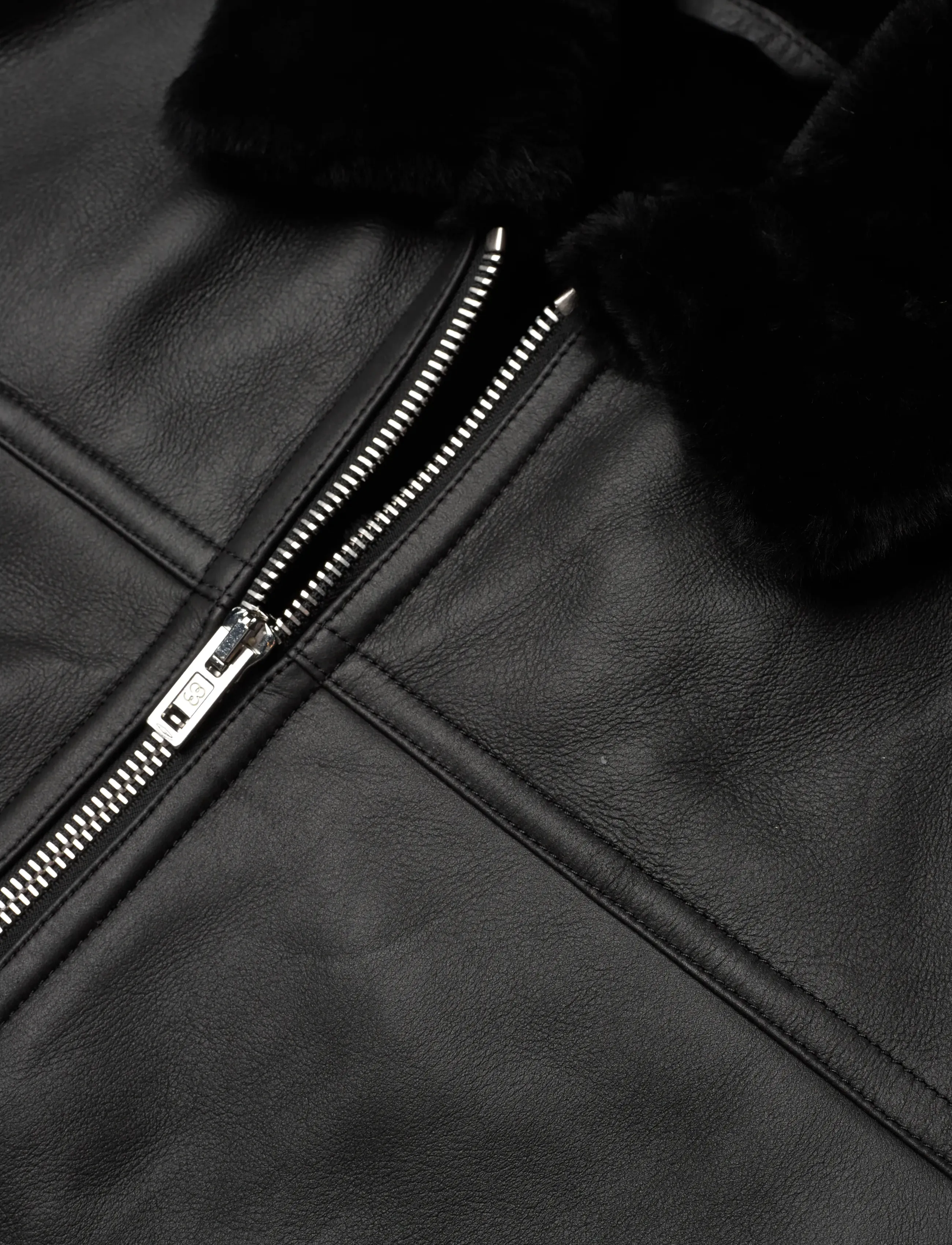 Filippa K - Shearling Leather Jacket - ytterkläder - black - 2