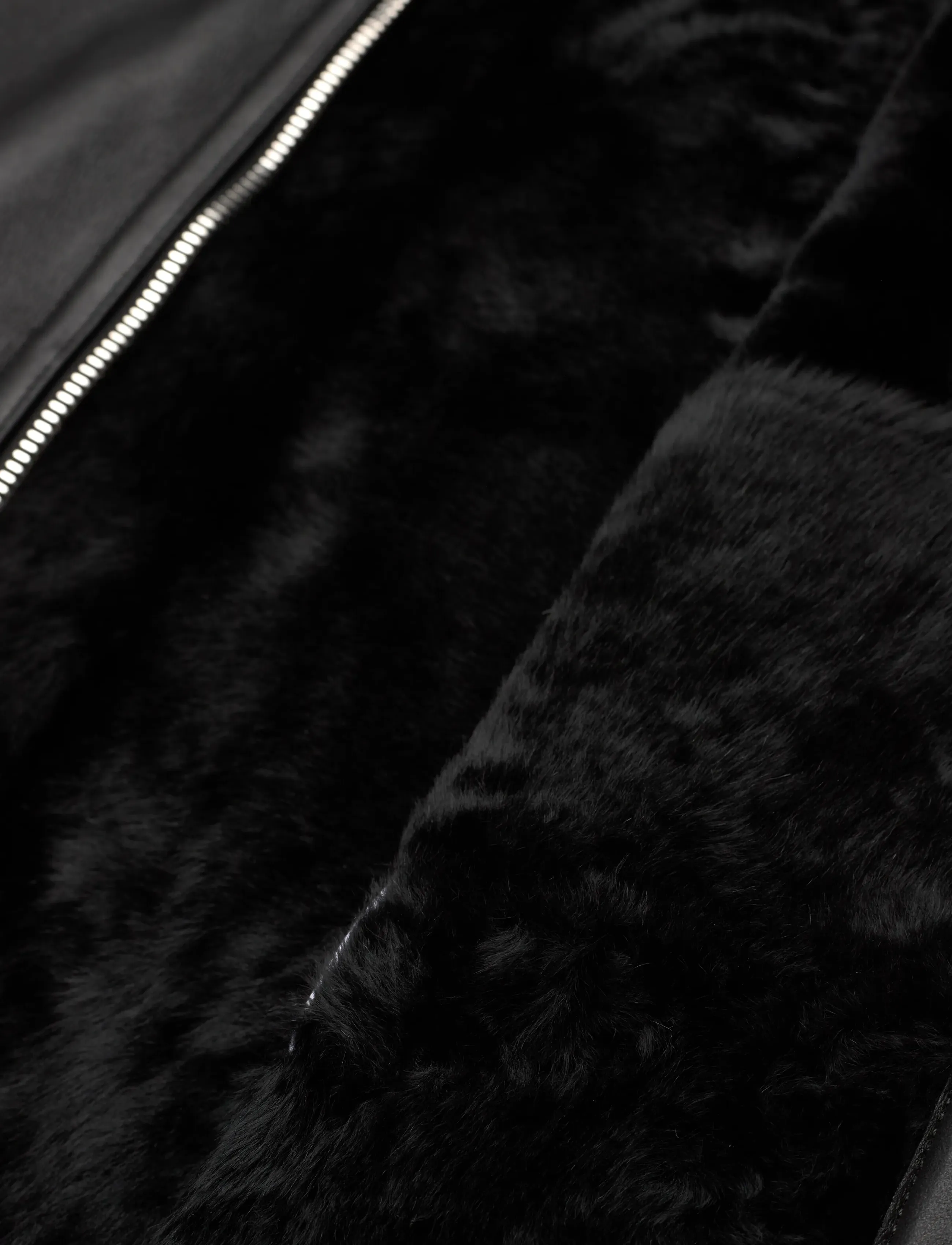 Filippa K - Shearling Leather Jacket - ytterkläder - black - 4