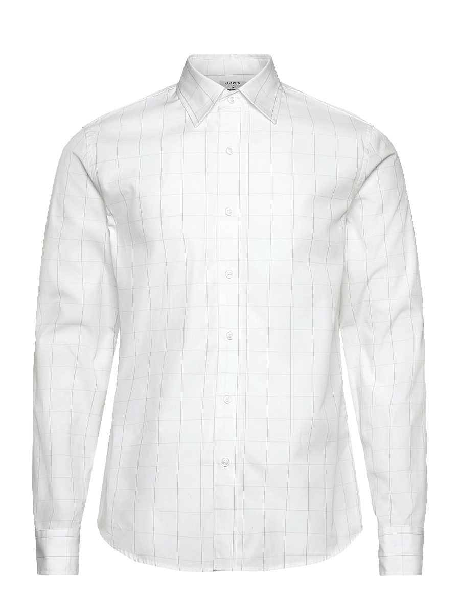 Filippa K - Classic Tailored Shirt - geruite overhemden - white/chalk grey check - 0