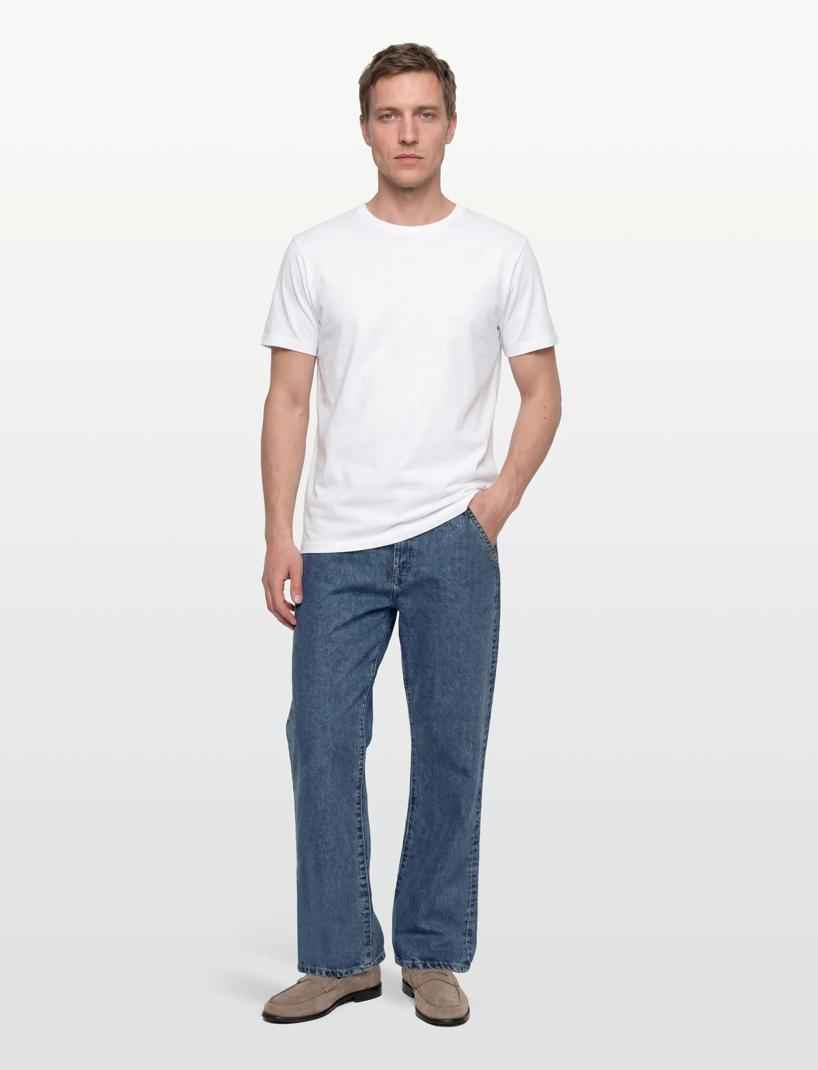Filippa K Denim Work Jeans - Regular jeans - WASHED MID BLUE / blue
