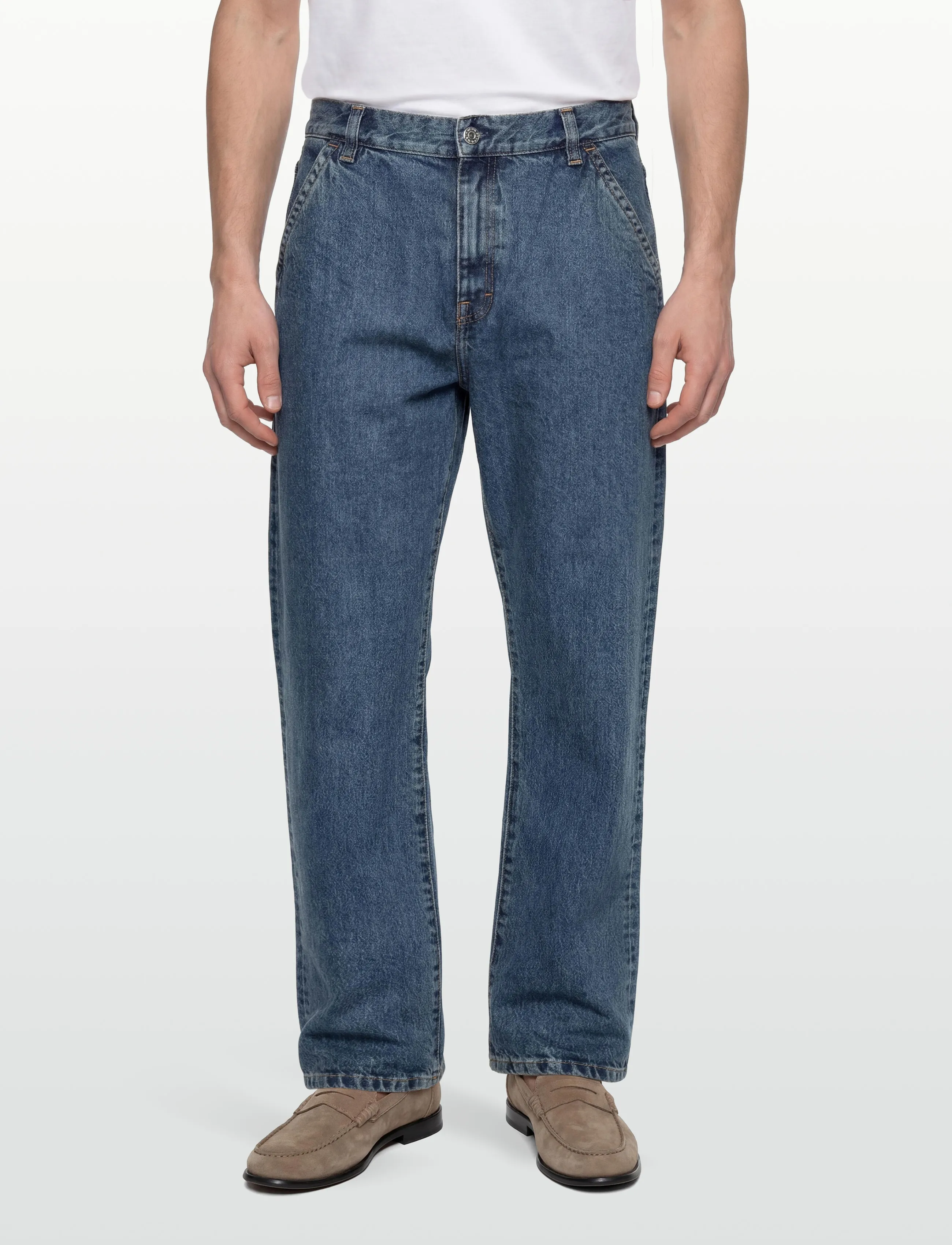 Filippa K - Denim Work Jeans - regular jeans - washed mid blue - 3