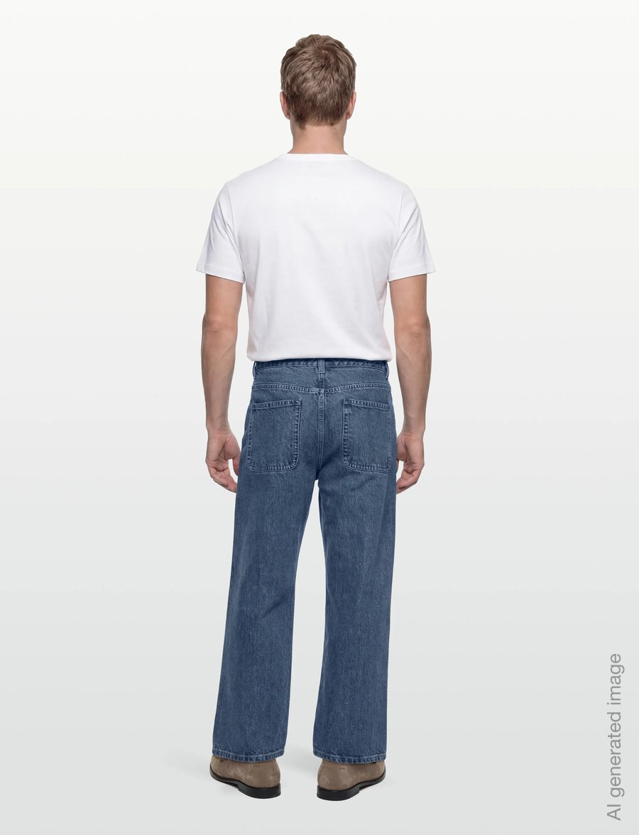 Filippa K - Denim Work Jeans - regular jeans - washed mid blue - 4
