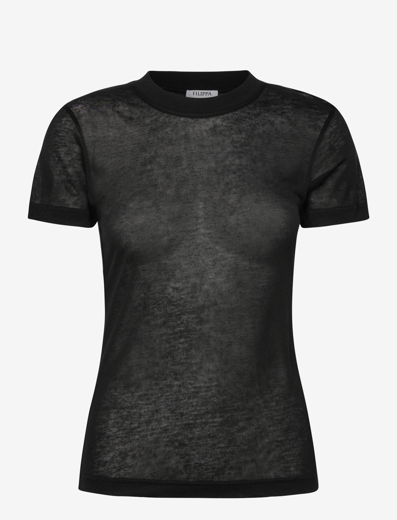 Filippa K - Lyocell Cashmere Tee - cachemire - black - 1