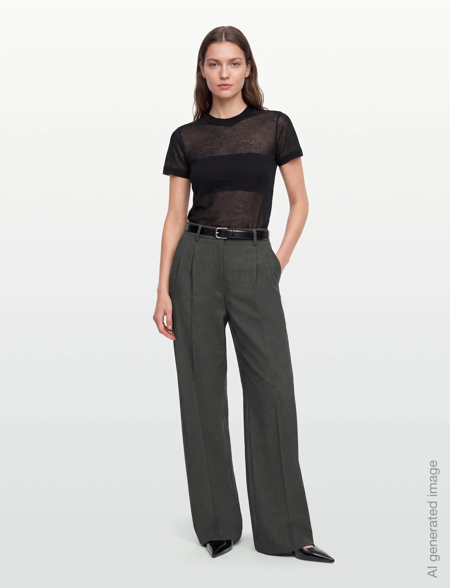 Filippa K - Lyocell Cashmere Tee - kaschmir - black - 0