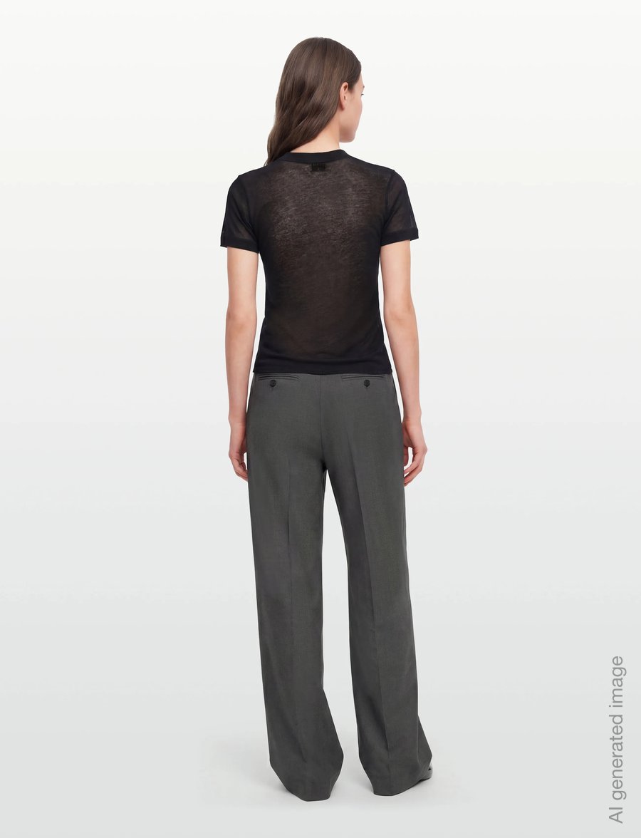 Filippa K - Lyocell Cashmere Tee - kaschmir - black - 4