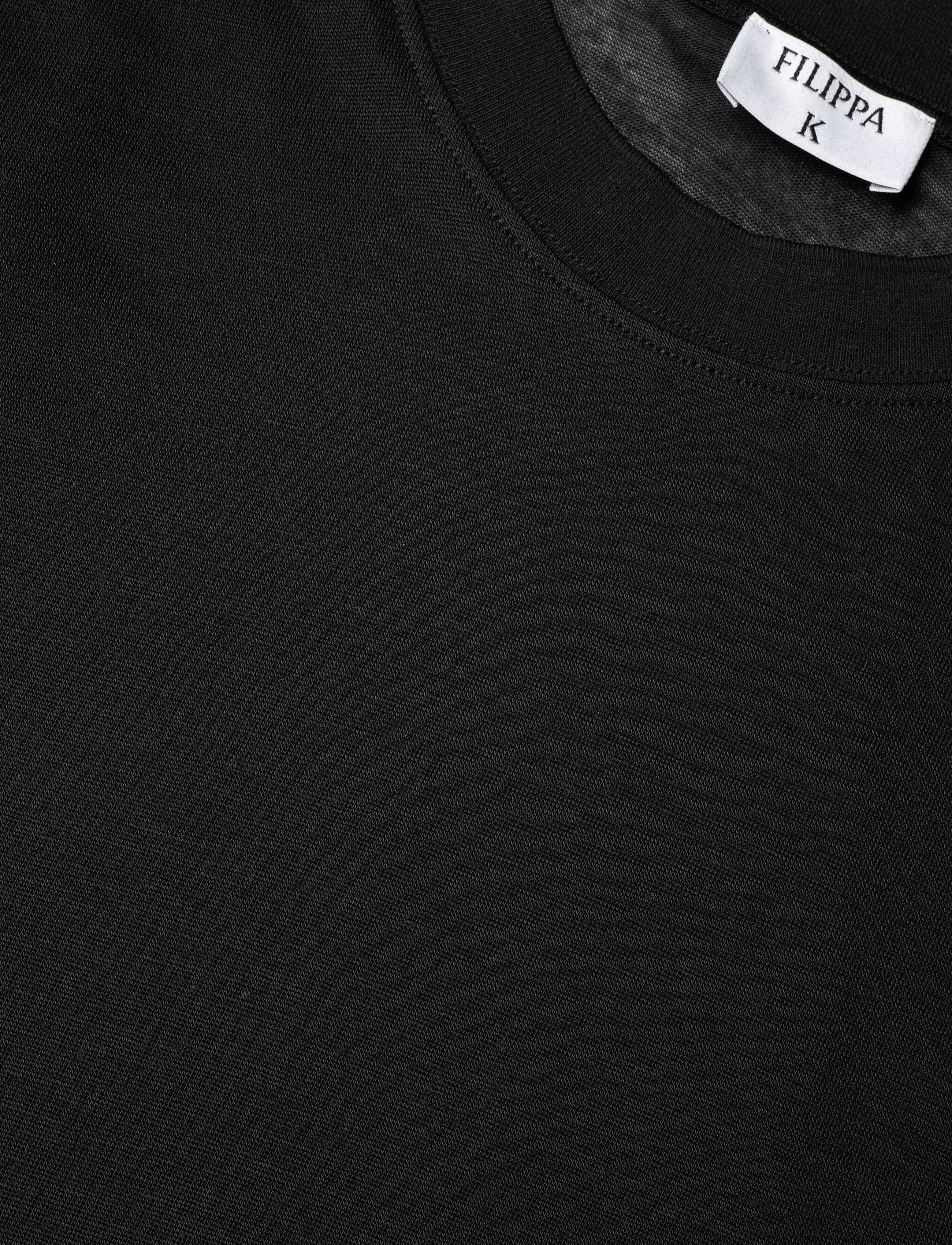 Filippa K - Lyocell Cashmere Tee - t-shirts - black - 5