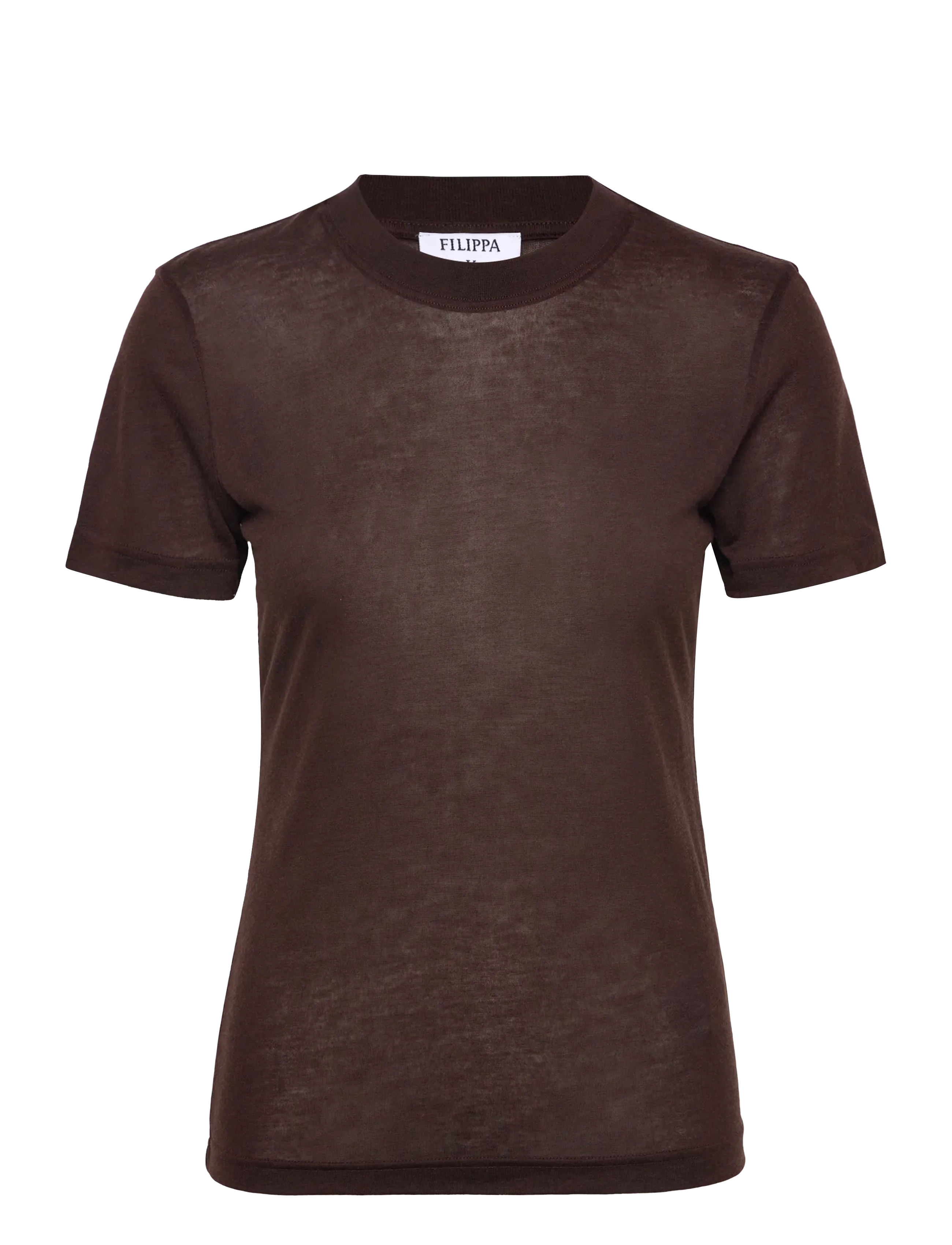 Filippa K Lyocell Cashmere Tee - Kläder - BROWN / brown