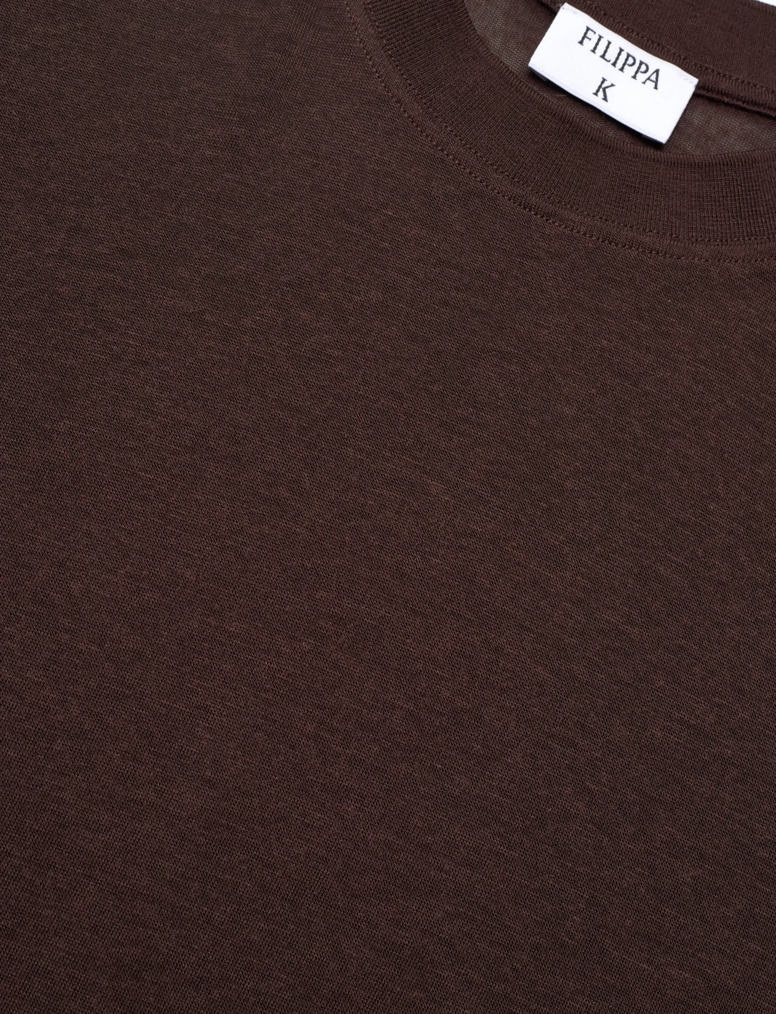Filippa K - Lyocell Cashmere Tee - kashmir - brown - 2