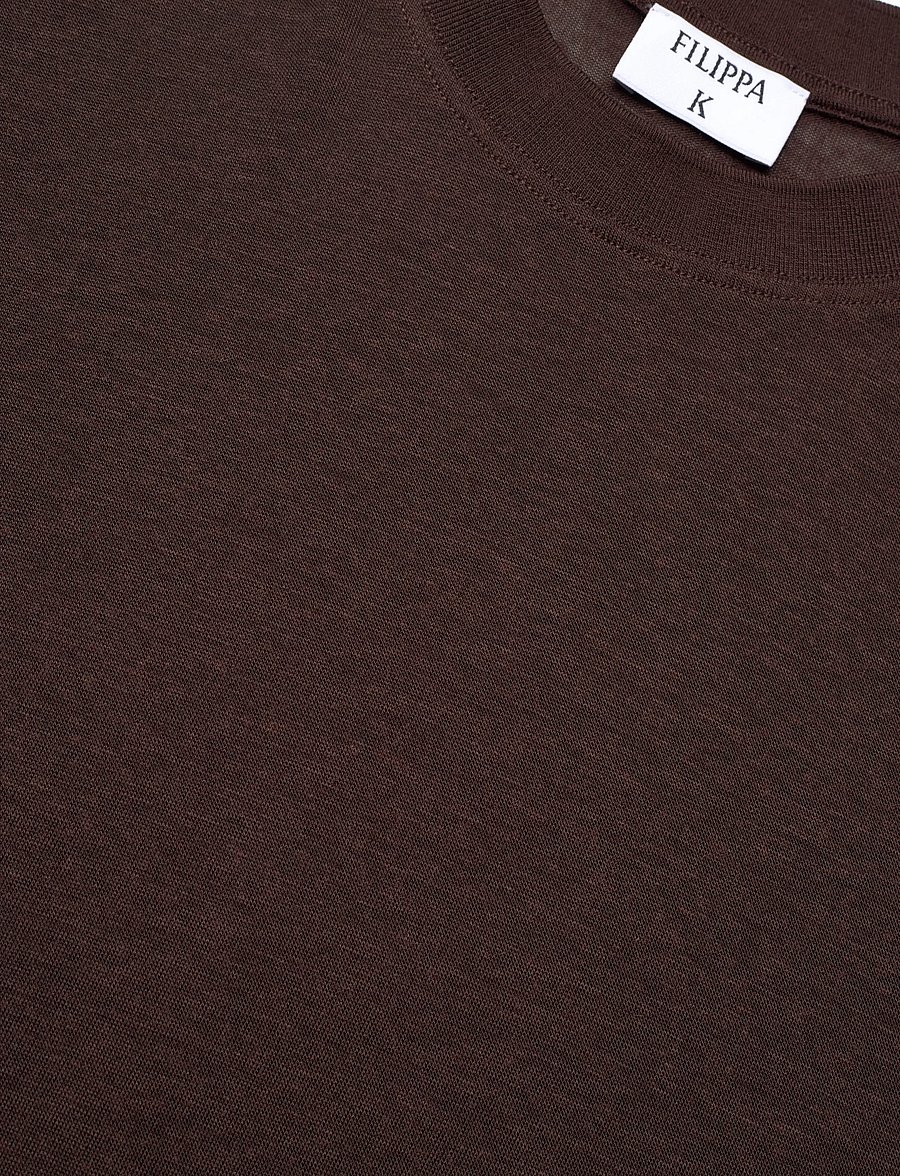 Filippa K - Lyocell Cashmere Tee - kašmiir - brown - 2