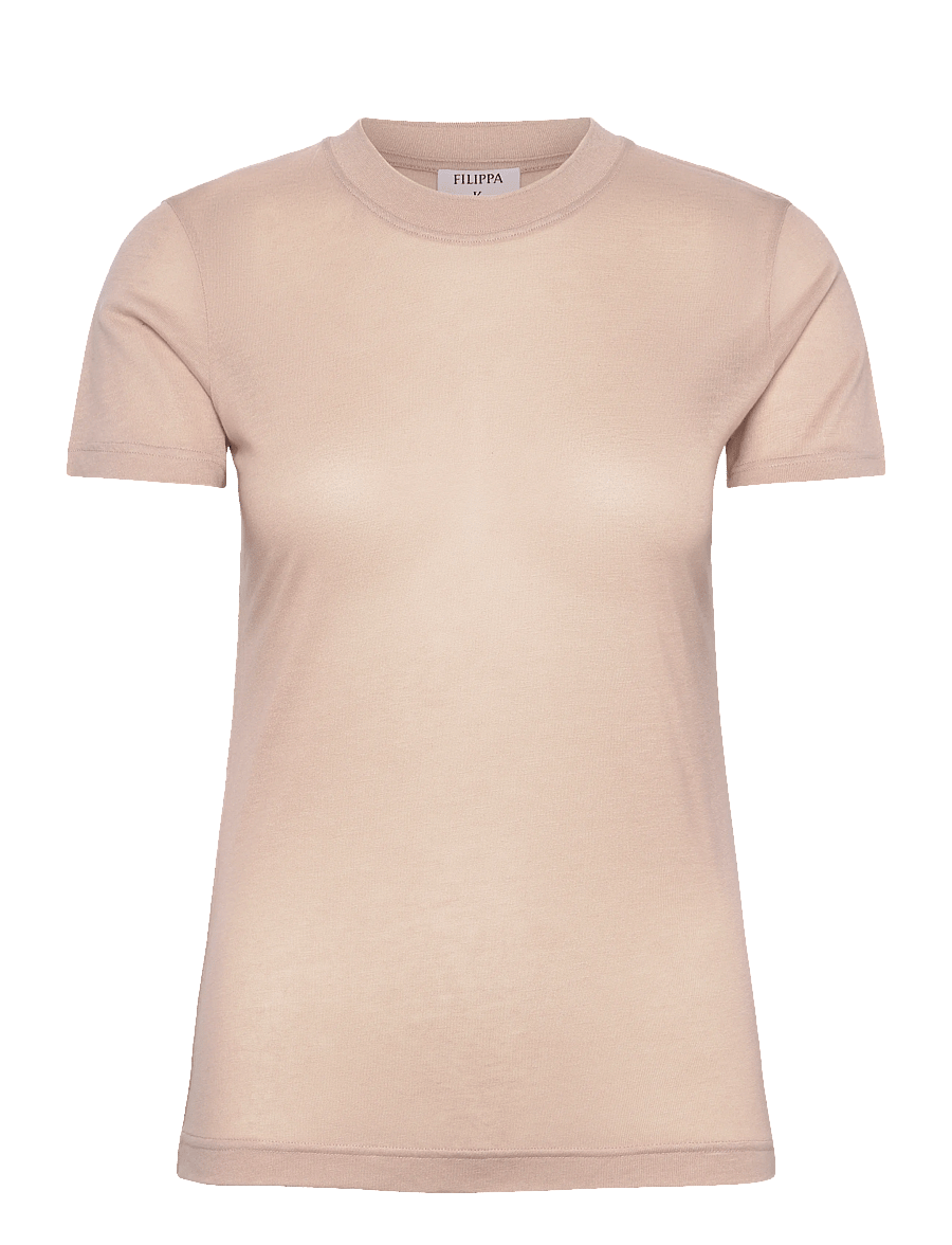 Filippa K - Lyocell Cashmere Tee - kašmiir - dusty pink - 1