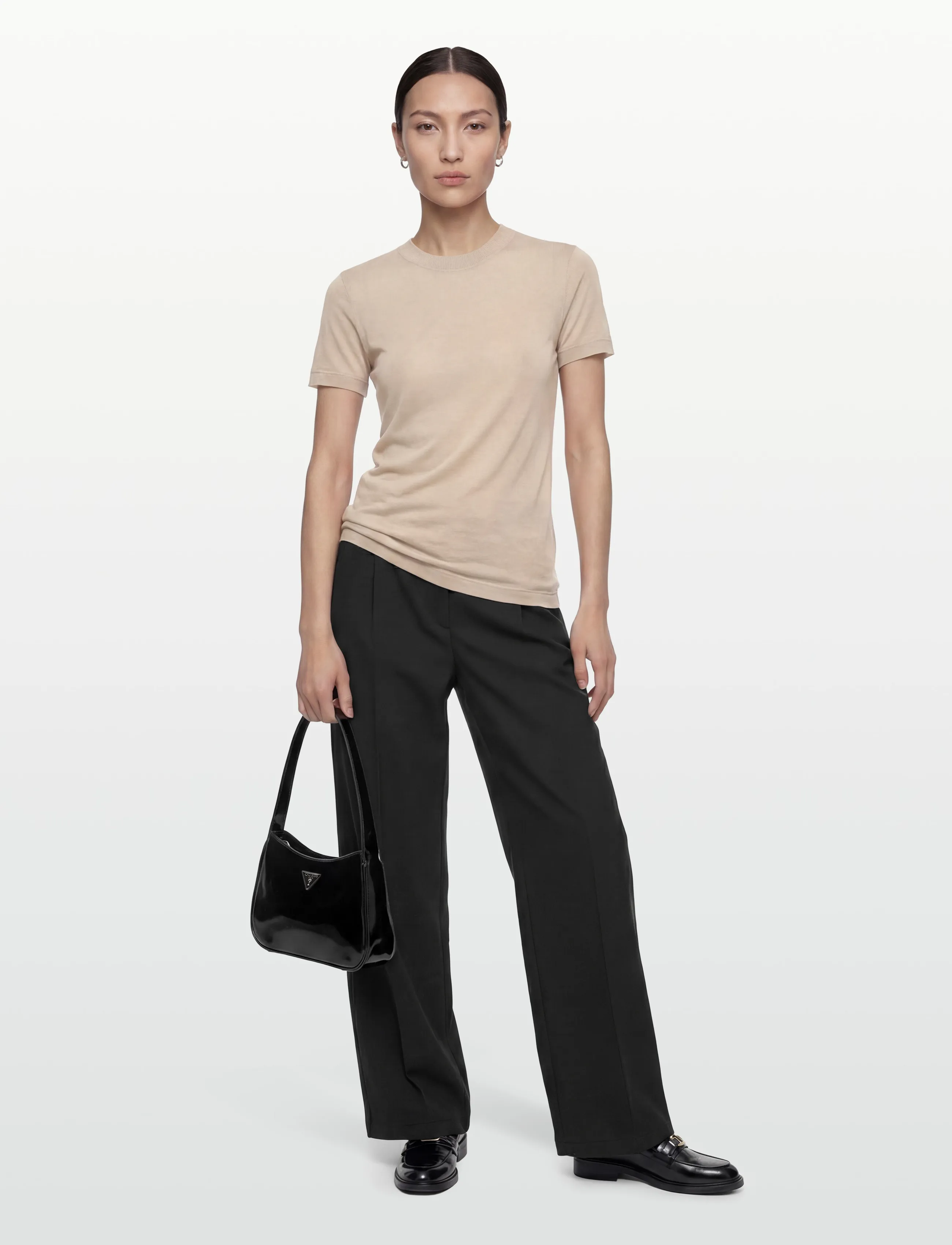 Filippa K Lyocell Cashmere Tee - T-särgid ja alussärgid - DUSTY PINK / pink/rose