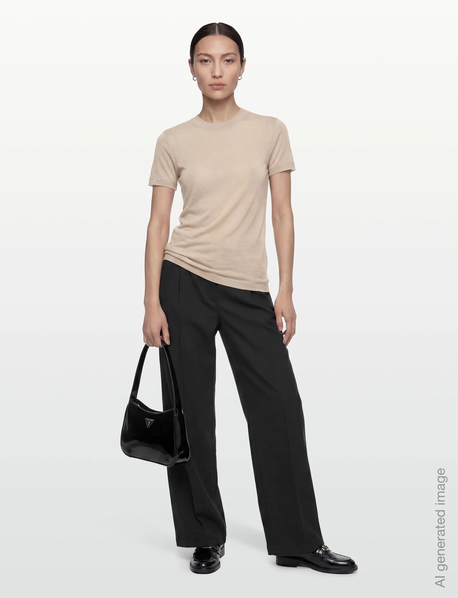 Filippa K - Lyocell Cashmere Tee - kašmiir - dusty pink - 0