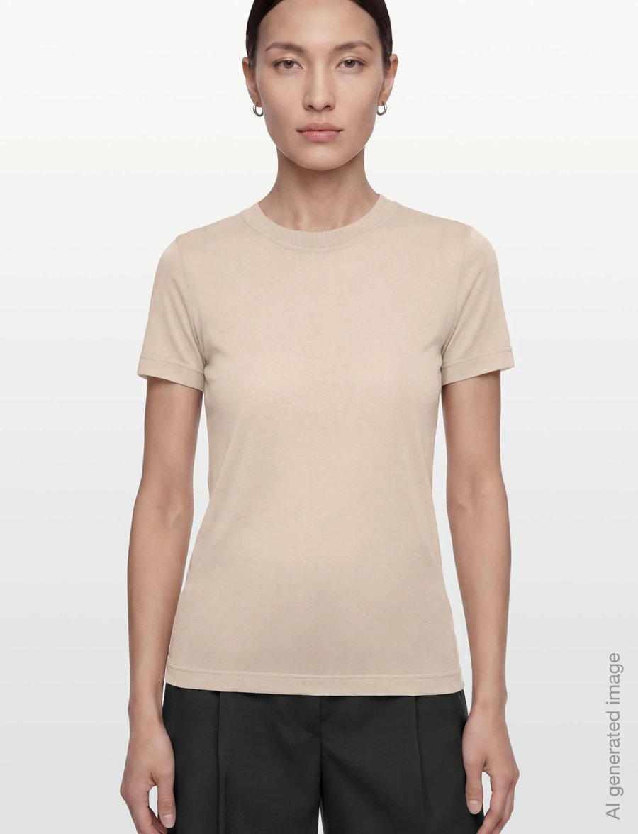 Filippa K - Lyocell Cashmere Tee - kašmiir - dusty pink - 3