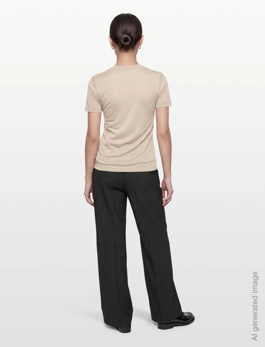 Filippa K - Lyocell Cashmere Tee - kašmiir - dusty pink - 4