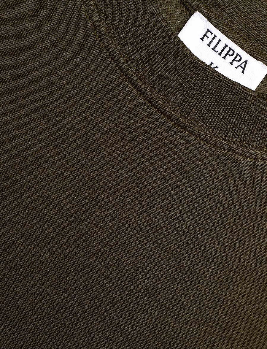Filippa K - Lyocell Cashmere Tee - cashmere - midnight green - 5