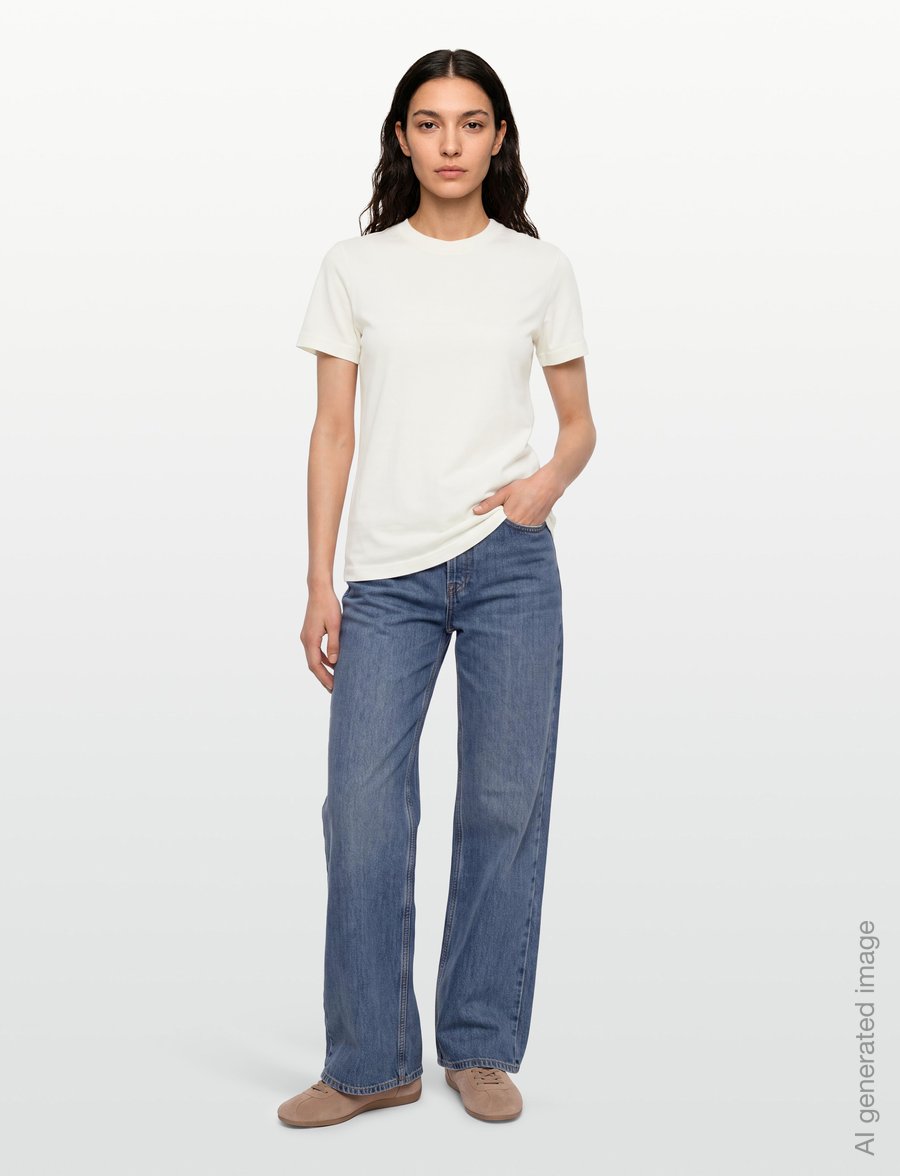 Filippa K - Lyocell Cashmere Tee - t-shirts - winter white - 0