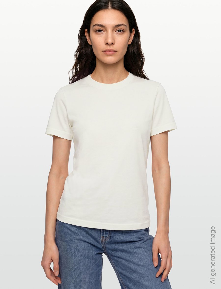 Filippa K - Lyocell Cashmere Tee - t-shirts - winter white - 3