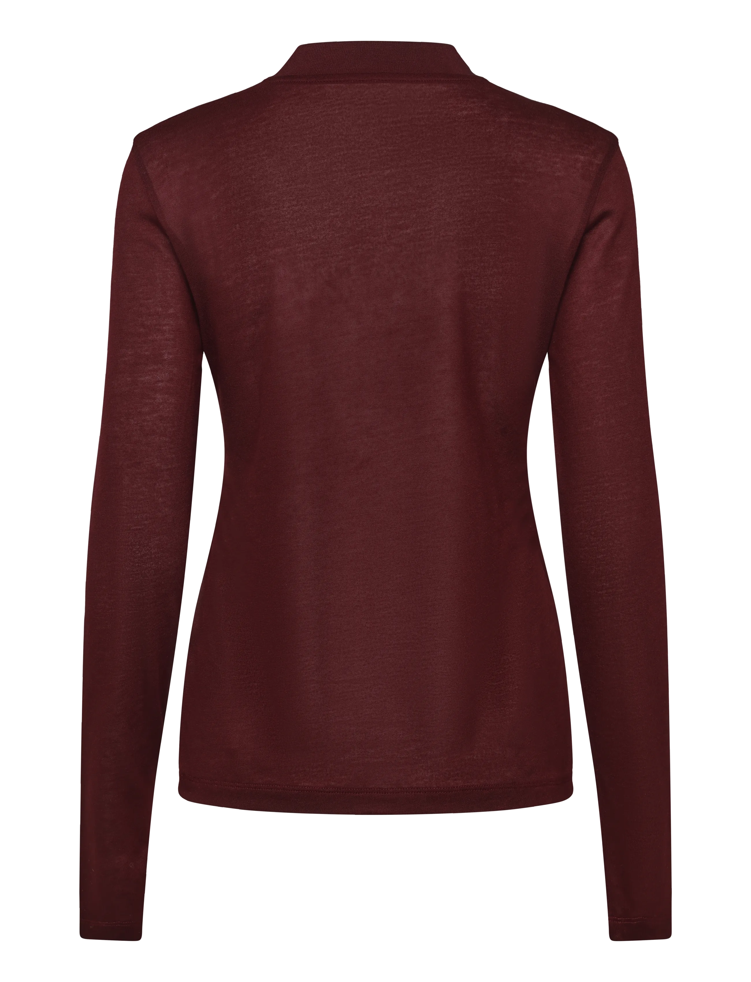 Filippa K - Lyocell Cashmere Mock Neck Top - cashmere - dark burgundy - 1