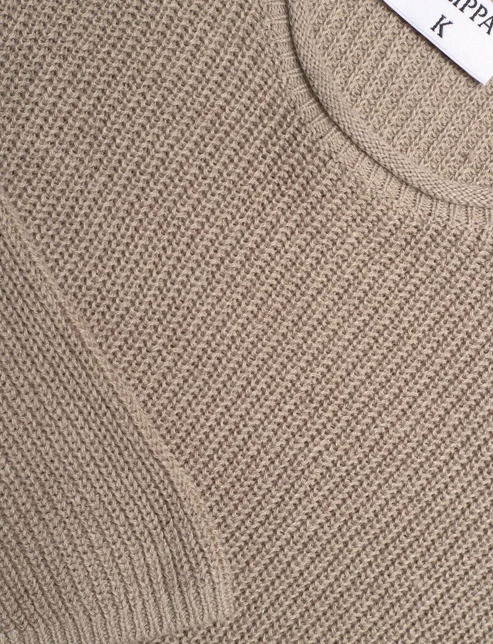 Filippa K - Relaxed Linen Sweater - stickade tröjor - moss grey - 2