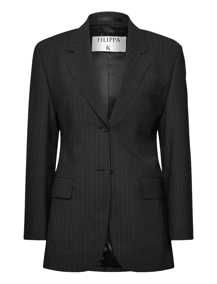 Filippa K - Hourglass Pinstripe Blazer - Žaketes ar vienrindas pogājumu - anthracite melange - 0