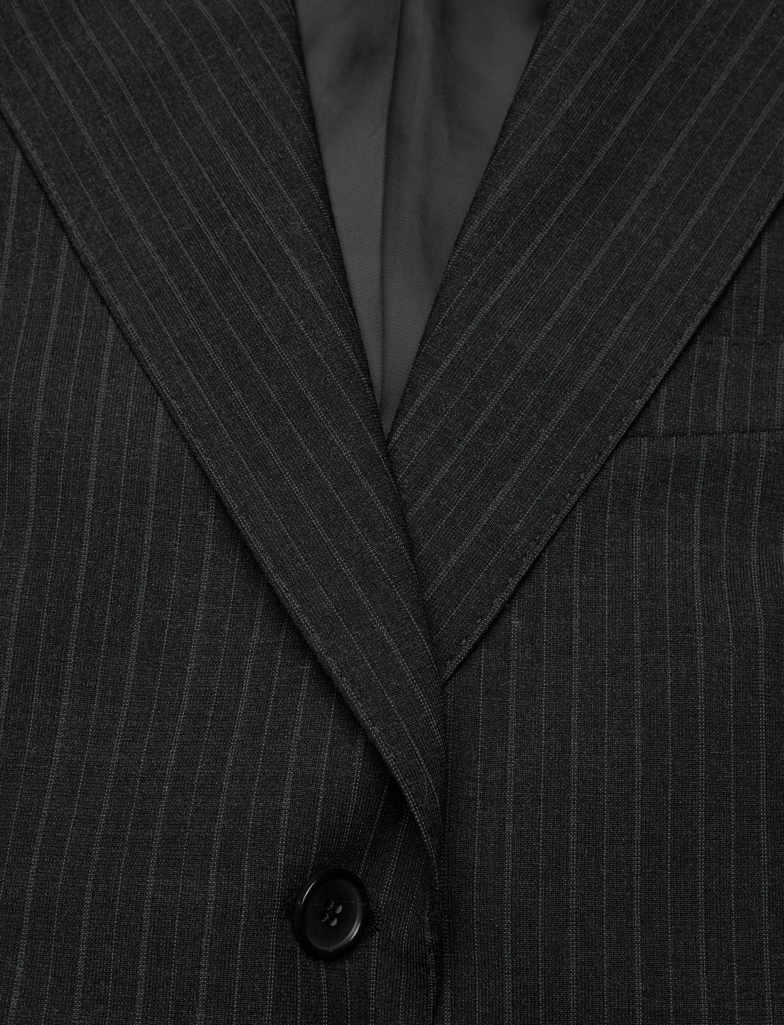 Filippa K - Hourglass Pinstripe Blazer - enkeltradede blazere - anthracite melange - 2