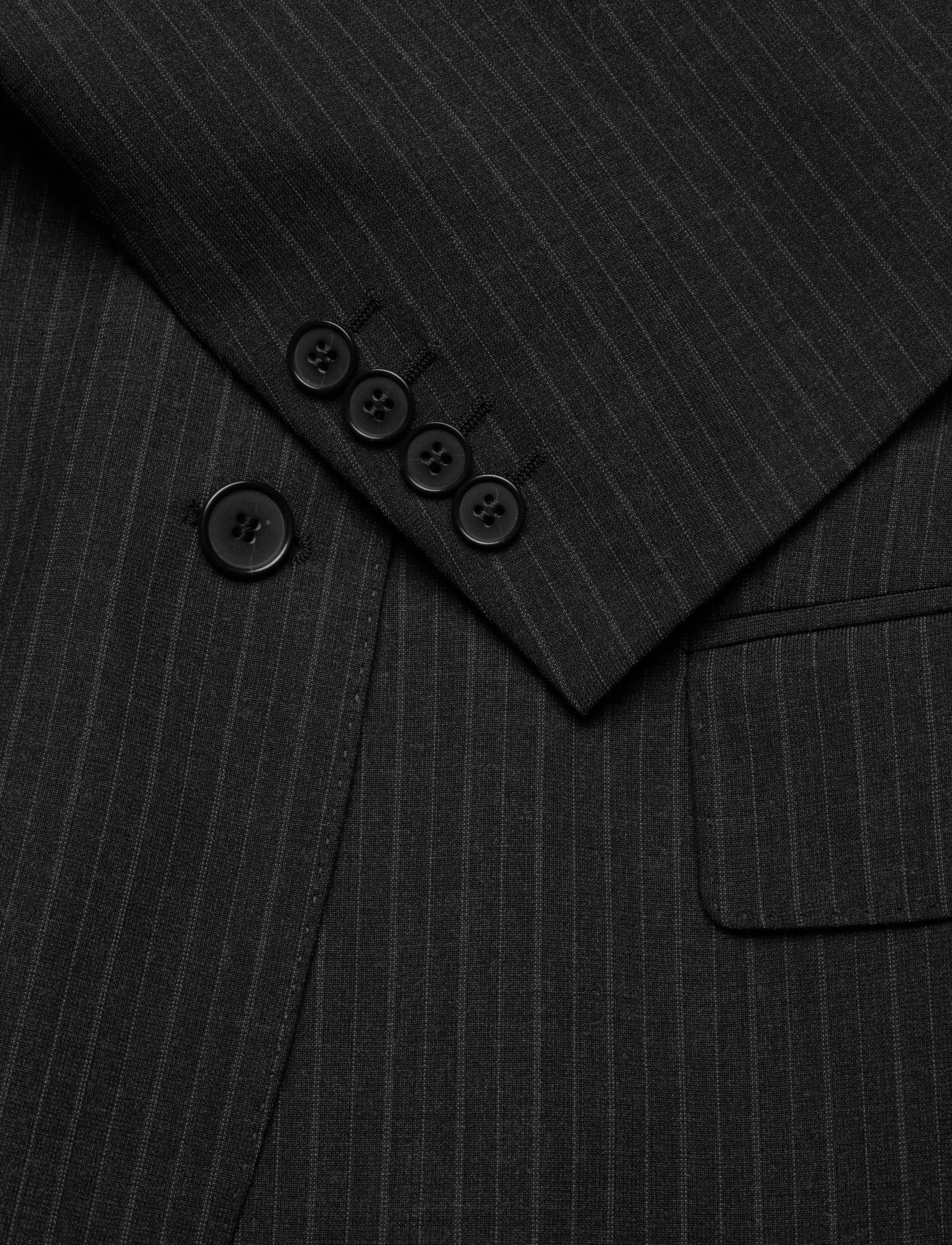 Filippa K - Hourglass Pinstripe Blazer - enkeltradede blazere - anthracite melange - 3